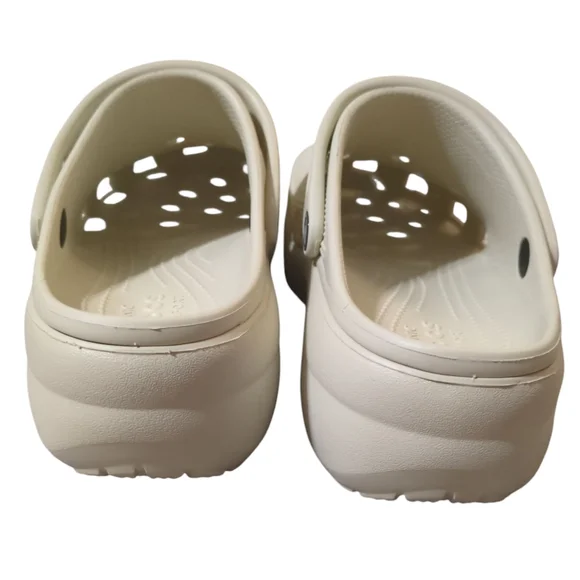 PRICE FIRM Women's Crocs Platform Clogs Bone - Picture 7 of 7